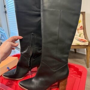 Crown Vintage Knee High Boots Leather Upper New 10